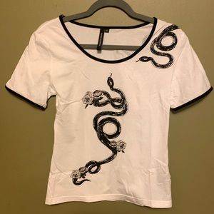 Serpents & Roses Ringer T-Shirt